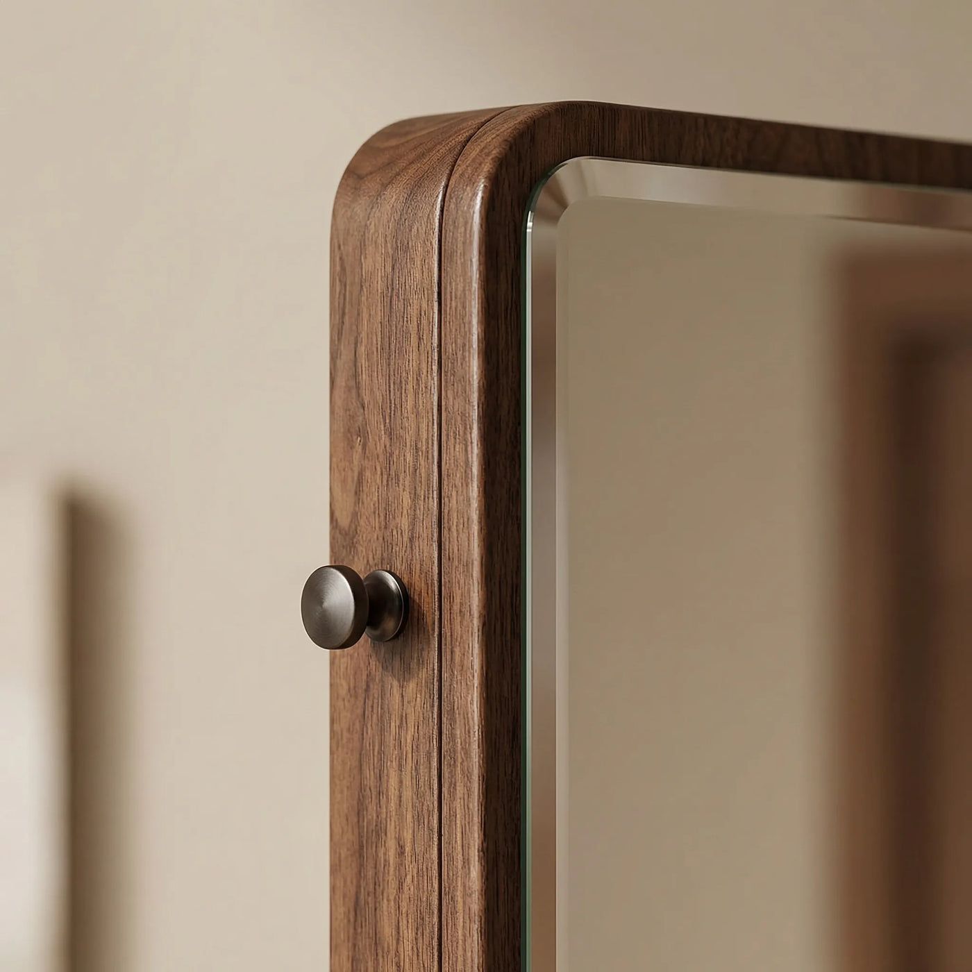 Rotating Full-Length Mirror - 5-Tier Shelving - Vintage Style ...